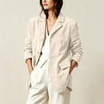 thumbnail image 6 of IUYRTFE Women Lapel Collar Solid Color Button Down Jacket with Pockets for Fall Winter Casual Daily Wear, 6 of 6