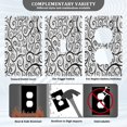 thumbnail image 5 of Switch Panel Switch Decoration 2.76x4.53x0.28 Inches Duplex Outlets Switch Plate Wall Plates Living Room Kitchen Bedroom Study Switches Black Line Flower, 5 of 8