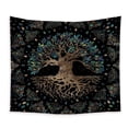 thumbnail image 1 of Tapiz de pared con diseño de árbol de la vida, microtela, 150 x 150 cm, 1 of 3