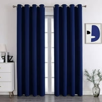 XmhyTop Dark blue Curtains for Bedroom,132*214cm 1 slice, Window Curtains with Grommet Top, Easy to Install Drapes - Premium Polyester Window Blackout Curtains for Bedroom & Home Decor