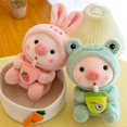 thumbnail image 3 of Juguete de peluche de cerdo de burbujas, Animal de peluche, conejito, Rana, unicornio, Tigre, almohada, taza de té de leche, Boba, muñeca de peluche, regalo de cumpleaños, bebé tierno, 3 of 5