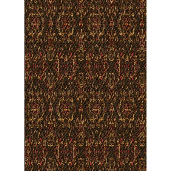 Ahgly Company Machine Washable Indoor Rectangle Transitional Dark Bronze Brown Area Rugs, 2' x 3'