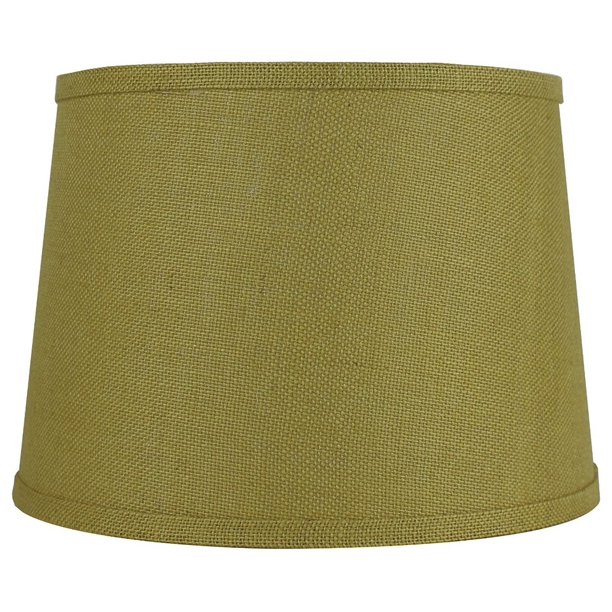 Urbanest French Drum Burlap Lampshade, 12"x14"x10", Mustard Yellow