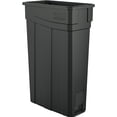 thumbnail image 2 of Suncast Commercial Narrow Rectangular Resin Trash Can, 23 Gallons, 30"H x 11"W x 20"D, Gray, 2 of 2