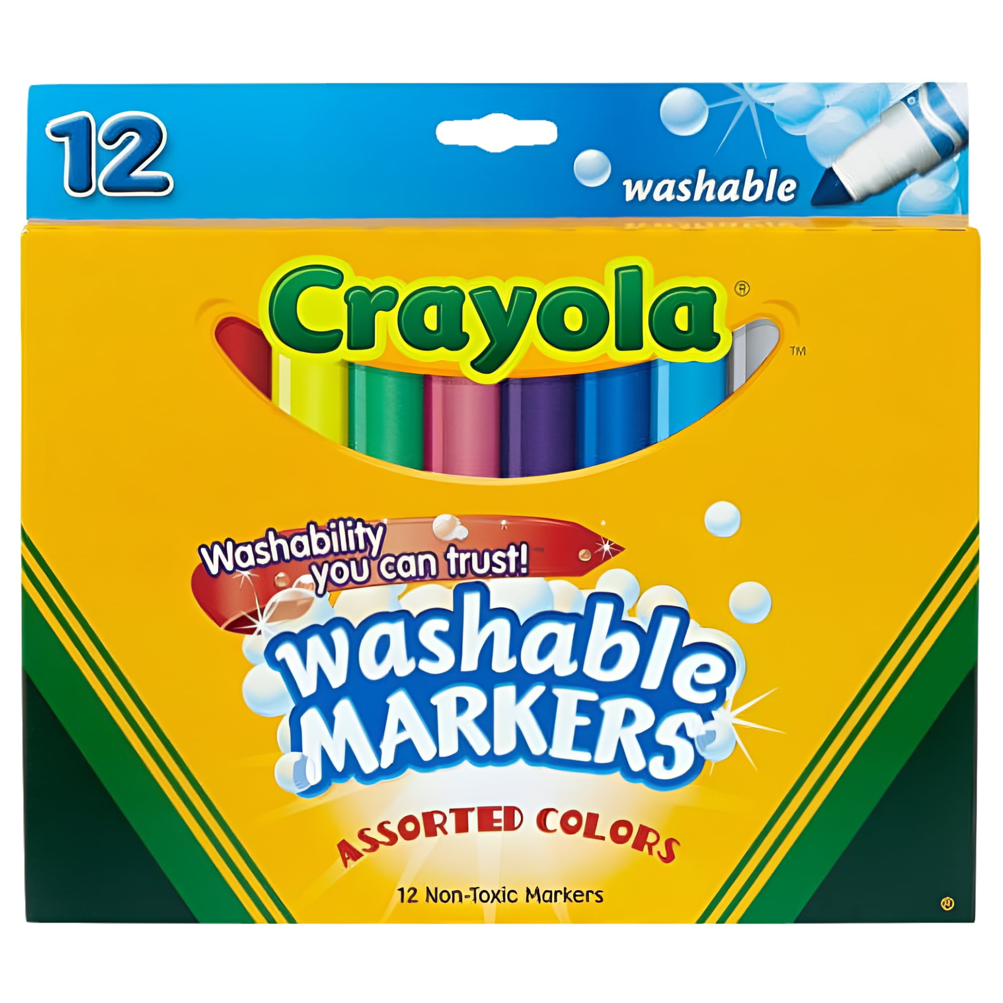 Crayola 12 Ct Ultra-Clean Washable Markers - Walmart.com