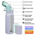 thumbnail image 4 of BJPKPK 25oz Stainless Steel Water Bottle with Straw, Insulated Water Bottle, Modern Gray, 4 of 5
