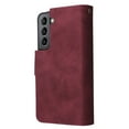 thumbnail image 4 of for Samsung Galaxy S22 Case Wallet with Card Slots, Premium Soft PU Leather Zipper Folio Flip with Wrist Strap Kickstand Protective Phone Cover for S22 Handbag Wallet Case, Winered, 4 of 8