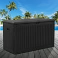 thumbnail image 6 of Dextrus 260 Gallon Waterproof Resin Deck Box, Lockable, for Patio Furniture & Garden Tools, Black, 6 of 6