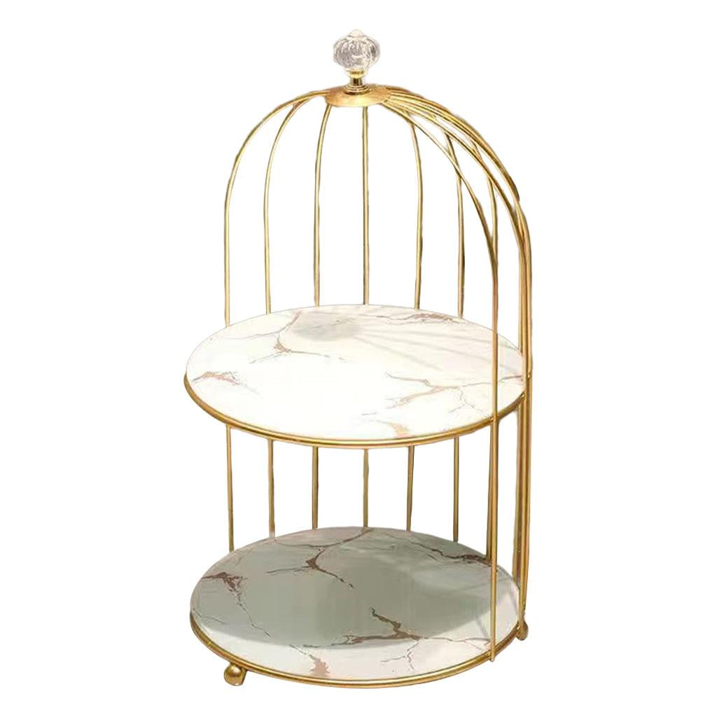 Perfume Rack Organizer Countertop Makeup Jewelry Shelf White 2 Tier