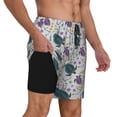 thumbnail image 3 of Goofa Turtle Printed Men's Swim Trunks Board Shorts Quick Dry Mens Swimming Trunks with Compression Liner,Breathable Fit Hawaii Beach Shorts-Medium, 3 of 9