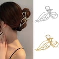 thumbnail image 3 of Travelwant Hair Claw Clips Gold Hair Claw Shark Hair Claw Barrette Metal Hair Clamps Large Hair Accessories for Women and Girls, 3 of 7
