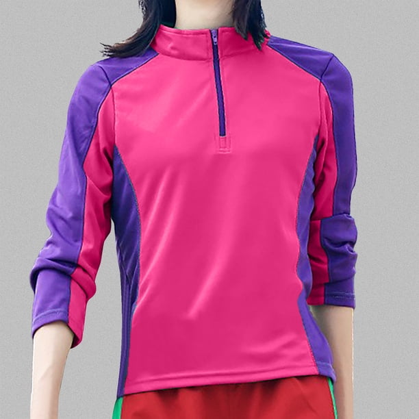 MHFRRA Camiseta de Manga Larga con Protección Solar para Mujer, Ligera, de Secado Rápido, para deportes Al Aire Libre, Senderismo y Montañismo. Rosa Fuerte