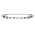 thumbnail image 2 of ARAIYA JEWELRY 10k White Gold Baguette Diamond Bangle Bracelet (1 Cttw, I-J/ I2-I3), 7", 2 of 6