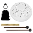 thumbnail image 1 of Instrumentos Percusión Handpan Drum Steel Tongue 6 Pulgadas 8 Notas () Blanco, 1 of 9