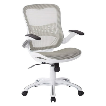 OSP Home Furnishings Riley Office Chair with White Mesh Seat and Back