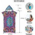 thumbnail image 3 of Toalla Poncho de Surf, Tejido de Microfibra de Secado Rápido, Bata Cambiante con Capucha, Bata de Baño Cambiante de Playa para Nadar para Adultos, Tortuga Grande, 75 x 110 cm, 3 of 5