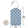 thumbnail image 4 of Disketp 4 Pcs Luggage Tag For Suitcase,French Bulldog Face Leather Baggage Tag With Stainless Steel Loop Privacy Cover For Women Men Girls, 4 of 5