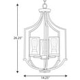 thumbnail image 3 of Progress Lighting Lassiter 3-Light Foyer Brushed Nickel Pendant with Clear Glass Shades, 3 of 6