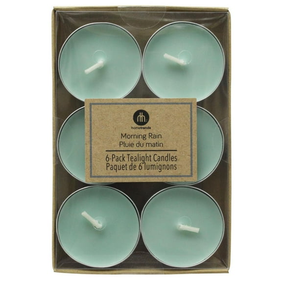 Hometrends Morning Rain Scented 6-Pack Tealight Candles