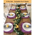 thumbnail image 4 of 15 Inch Round Placemats Set of 4, Purple Boho Non Slip Heat Insulation PP Table Mats, Country Abstract Geometric Ethnic Aesthetic Washable Place Mats for Kitchen Dining Party Table Decor, 4 of 7