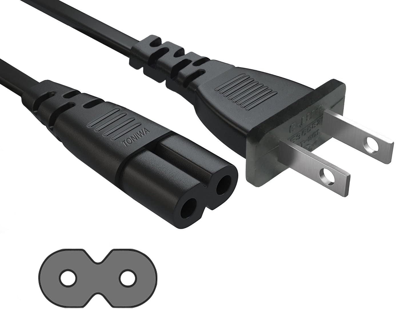Problem bule angivet Premium 2-Prong AC Power Adapter Cord Cable Lead For Sony Playstation 4 PS4  PS1 PS2 PS3 Sega Saturn Xbox Dreamcast and Xbox one slim - Walmart.com