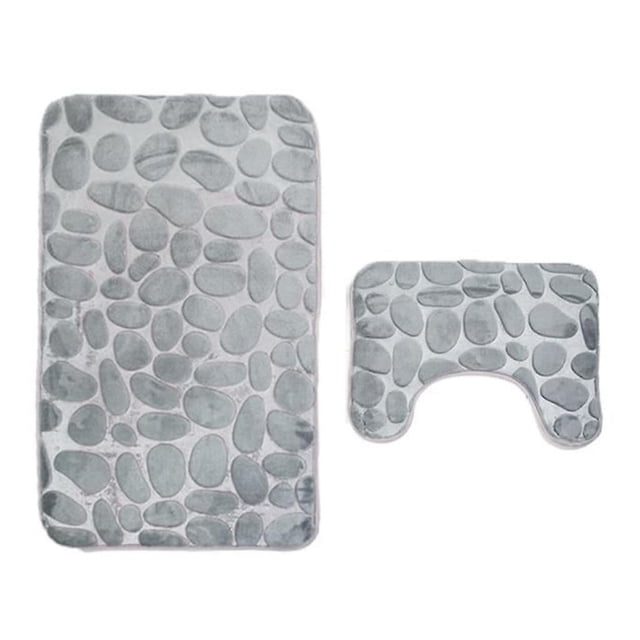 Juego de Alfombrillas de Baño Antideslizantes YONGSHENG 2 Piezas Espuma Viscoelástica