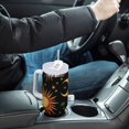 thumbnail image 4 of Yayeee 40oz Stainless Steel Tumbler with Straw and Handle Double-Wall Insulated Travel Water Bottle, Sun Moon and Stars Pattern, 4 of 8