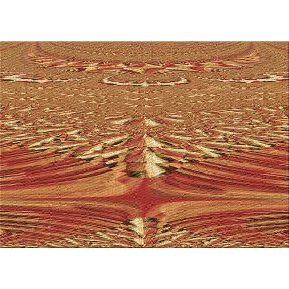Ahgly Company Machine Washable Indoor Rectangle Transitional Orange Area Rugs, 7' x 10'