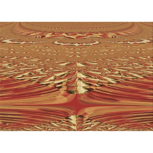 Ahgly Company Tapis d'Intérieur Lavables en Machine, Rectangle, Zone Orange de Transition, 8' x 10'