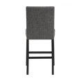 thumbnail image 3 of Maklaine Transitional Gray Nail Head Trim Fabric Finish Barstool, 3 of 6