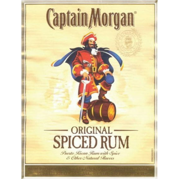 Whimsical Practicality's Captain Morgan Spiced Rum Edible Icing Image Cake Topper-1/4 Sheet or Larger