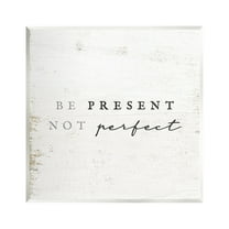 Stupell Industries Rustic Present Not Perfect Inspirational Painting Unframed Art Print Wall Art, 12 x 12