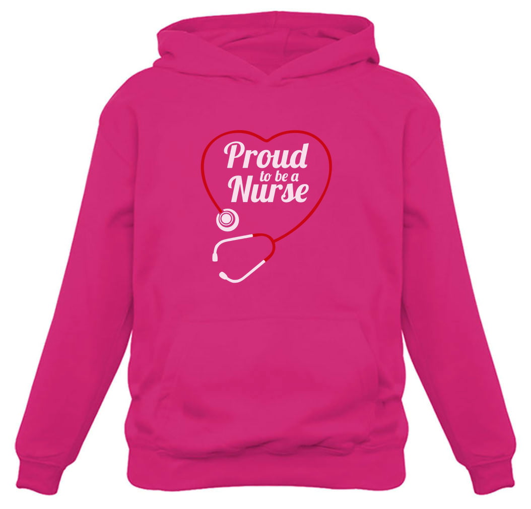 Gift for Nurse Nursing Hoodie Funny Nurse Hoodie Love With Red Hearts Unisex Hoodie #NURSELIFE Hooded Sweater Nurse Hoodie