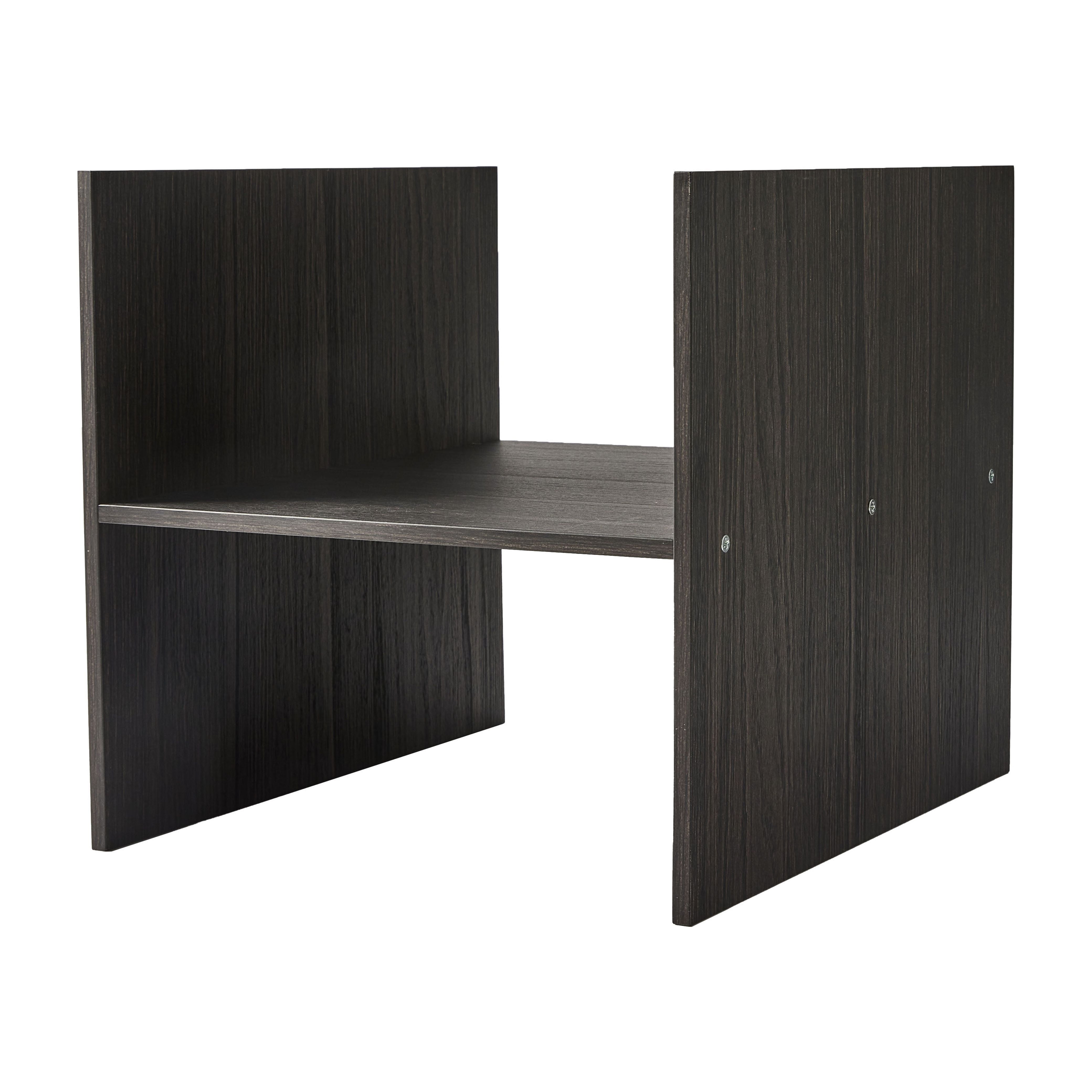 (4 pack) Better Homes & Gardens H Shelf Insert for Cube Organizers, Tobacco Oak