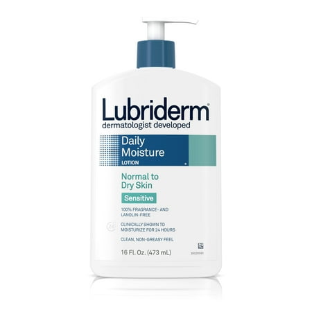 Lubriderm Daily Moisture Body Lotion For Sensitive, Dry Skin, 16 Fl. Oz.