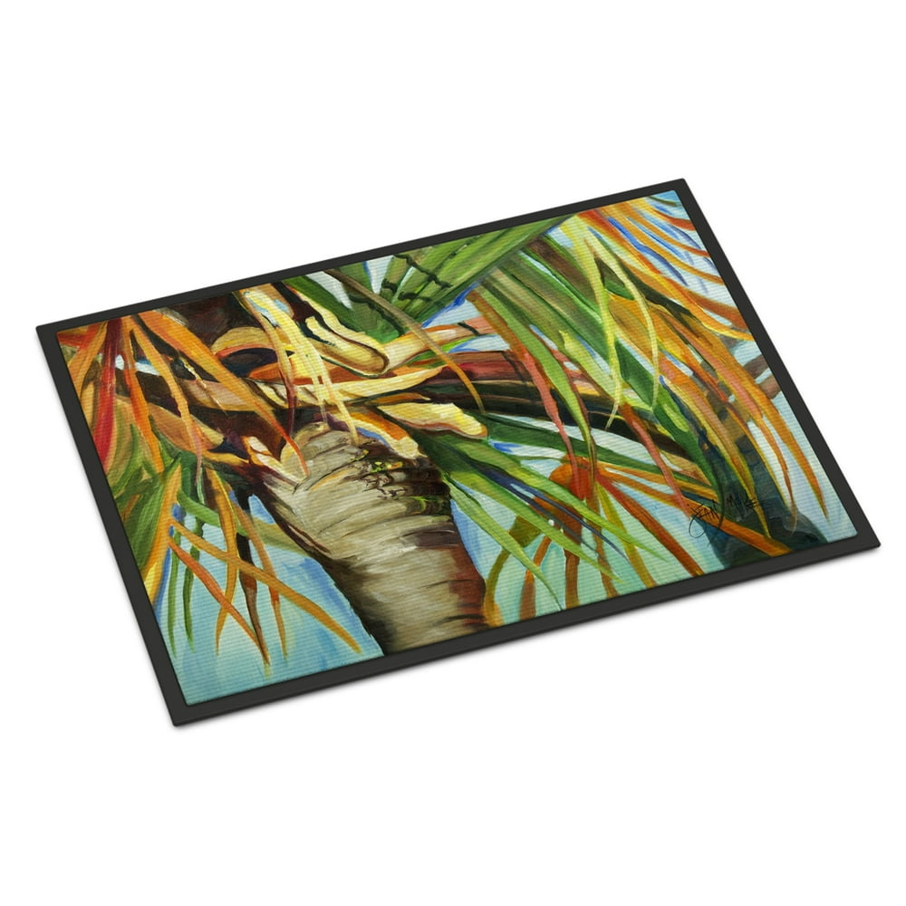 Orange Top Palm Tree Door Mat