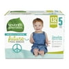 Seventh Generation Free & Clear Sensitive Size 5 Baby Diapers -- 132 Diapers
