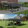 thumbnail image 4 of 12x24FT Metal Carport, Heavy Duty Carport with Galvanized Steel Roof and Enhanced Base, Upgraded Large Outdoor Canopy, Metal Garage for Cars, Boats, Trucks, Gray (12X24FT), 4 of 8