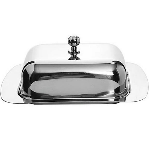 Mayor & Boch Rectangular Stainless Steel Butter Dish with cover
