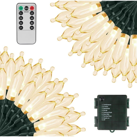 Cadena de luces Green Convenience, 32 m, 300 LED, batería impermeable