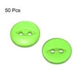 thumbnail image 3 of Uxcell 50Pcs 20L Green Round Sewing Buttons 12.5mm 1/2" Resin 2-Hole Fish Eye Craft Replacement Button, 3 of 6