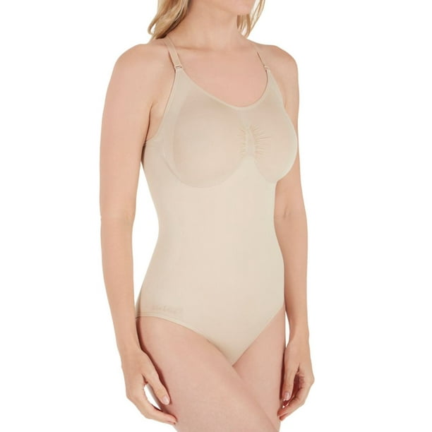 Women's MeMoi MSM-119 SlimMe Seamless Brief Bodysuit (Nude XL) 