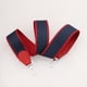 thumbnail image 2 of Correa de hombro de lona Nuit azul/rojo de 2" de ancho y cuero Togo para bolso de marca, accesorios para bolsos de mujer, correas para bolsos, 2 of 5