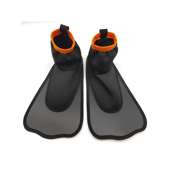 Ultra Light Foldable Swim Fins Adults Portable Travel Snorkel Fins Quick Dry Non-Absorbent Fabric Flippers with Heel Strap