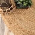 thumbnail image 5 of Farmhouse Handwoven Natural Jute Oval Area Rug, 5' x 8', 5 of 6