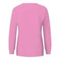 thumbnail image 5 of Oversized Tshirts for Women Fashion Casual Solid Color Round Neck Pocket Long Sleeve Top - Sweatshirt Imitation Cotton Twill Tshirts Shirts for Women Comfort Colors Tshirt, 5 of 7