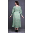 thumbnail image 4 of Bimba Floral Ladies Printed Boho Gypsy Summer Smocked Maxi Long BeachÂ&nbsp;Dress-X-Large, 4 of 5