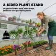 thumbnail image 3 of Outsunny Walk-in Tunnel Greenhouse with Shelves, Plant Hot House with Mesh Door, White, 3 of 9