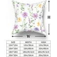 thumbnail image 6 of Spring Floral Pillow Covers 18×18 Inch Set of 2 Flower and Leaves Seasonal Decorative Indoor Throw Pillow Covers Cushion Cover for Home Decor Bedroom Living Room Couch Sofa Bed, 6 of 6