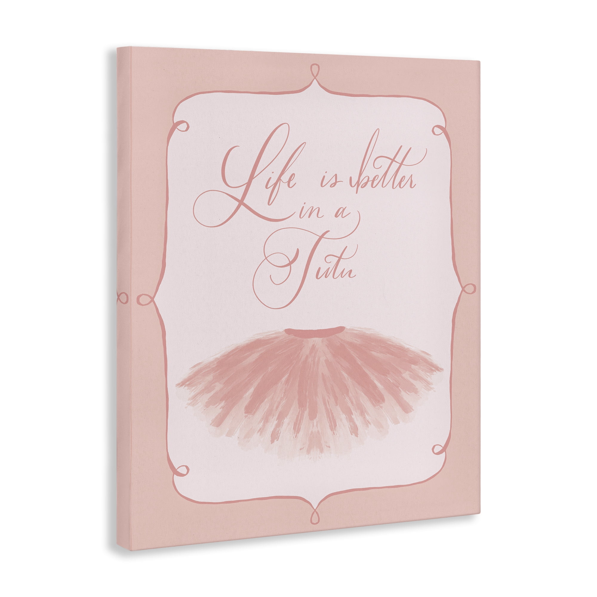Stupell Industries Life's Better in Tutu Entertainment Painting Wrapped Canvas Art Print Wall Art, 36 x 48